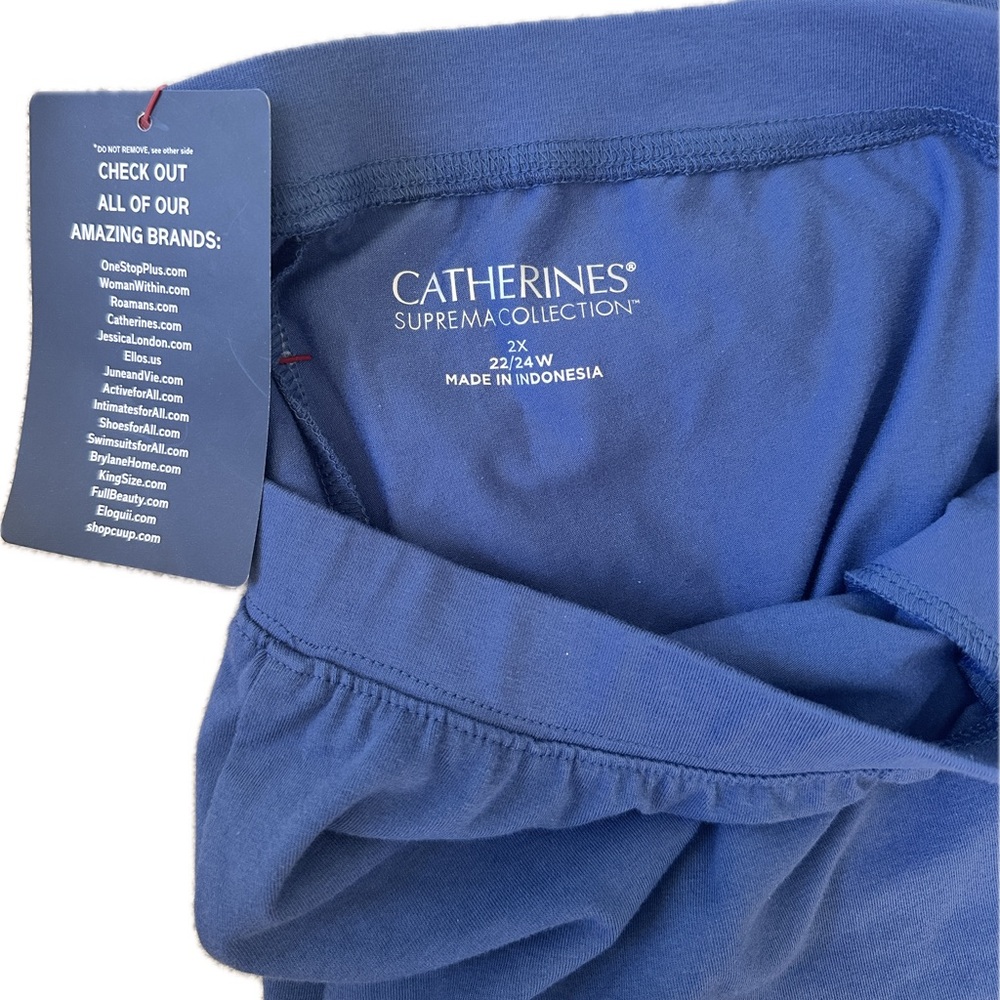 2X NWT Catherine’s Suprema Straight Leg Pant Blue